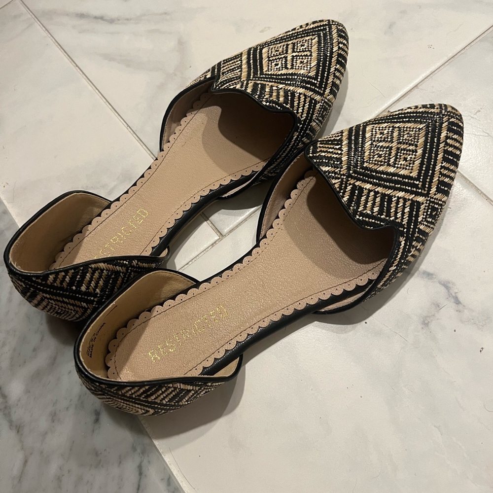 Restricted brand flats- size 9.5. Worn once- like new